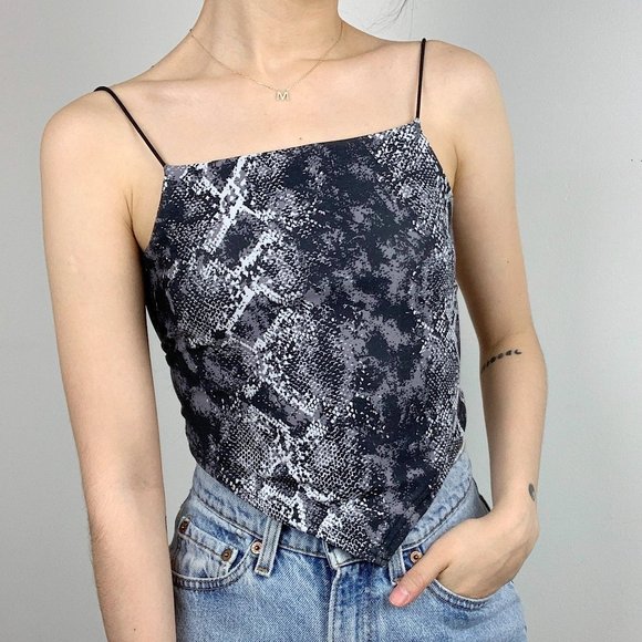 Vintage 90s y2k snakeskin backless crop top - Picture 6 of 6